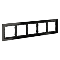 Рамка стеклянная VOLTUM S70 на 5 постов, (черный,стекло), Voltum, VLS110508 Рамка стеклянная VOLTUM S70 на 5 постов, (черный,стекло), Voltum, VLS110508