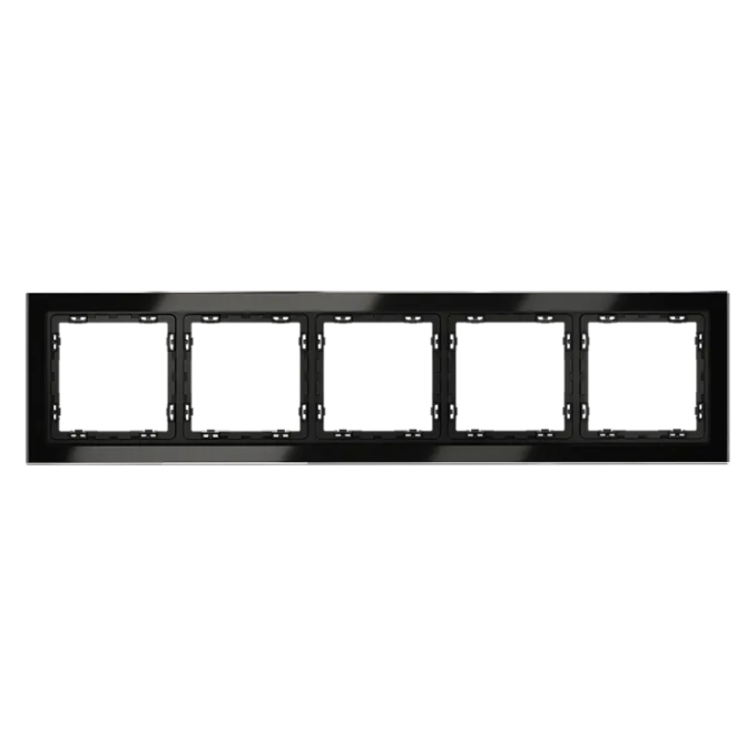 Рамка стеклянная VOLTUM S70 на 5 постов, (черный,стекло), Voltum, VLS110508 Рамка стеклянная VOLTUM S70 на 5 постов, (черный,стекло), Voltum, VLS110508