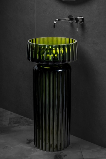 Пьедестал Boheme Glow 810-BASE-RIB-G-OL olive полиэфирный