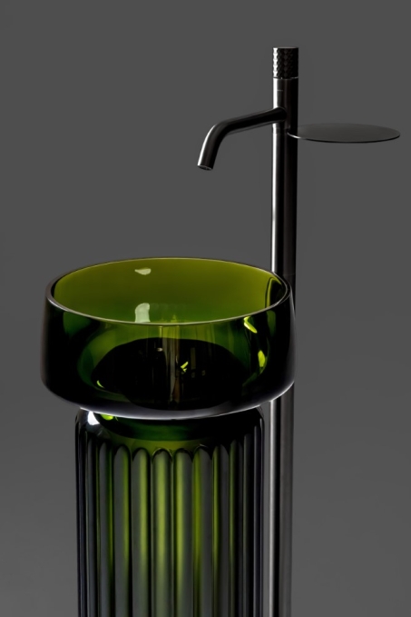 Пьедестал Boheme Glow 810-BASE-RIB-G-OL olive полиэфирный