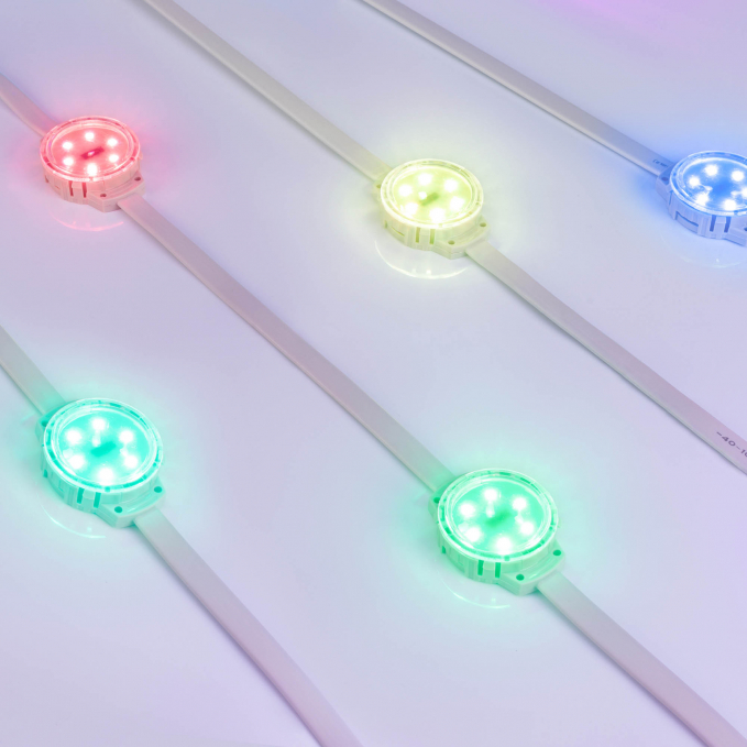 Модуль управляемый SOLEX-DMX-3535-6-24V RGB 120deg (D40x16mm, 1.5W, IP67), Arlight, 028882, изображение 3 Модуль управляемый SOLEX-DMX-3535-6-24V RGB 120deg (D40x16mm, 1.5W, IP67), Arlight, 028882, изображение 3