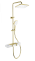 Душевая стойка со смесителем Wonzon & Woghand Shelf WW-B3552-BG золото брашированная с термостатом