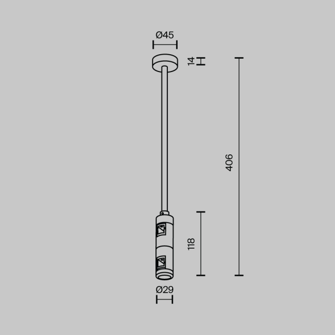 Крепление потолочное Medium двойное 300мм Flarity черный, TRA158C-D1-B, изображение 4 Крепление потолочное Medium двойное 300мм Flarity черный, TRA158C-D1-B, изображение 4