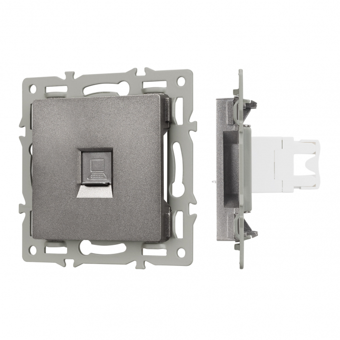 Механизм компьютерной розетки SCT-MPC1-PL-GR (RJ-45, CAT6), Arlight, 045335, изображение 1 Механизм компьютерной розетки SCT-MPC1-PL-GR (RJ-45, CAT6), Arlight, 045335, изображение 1
