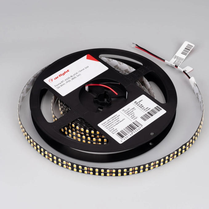 Светодиодная лента RT-5000-2835-320 24V Warm2700 (BLACK 15mm, 24W/m, IP20), Arlight, 032611, изображение 2 Светодиодная лента RT-5000-2835-320 24V Warm2700 (BLACK 15mm, 24W/m, IP20), Arlight, 032611, изображение 2