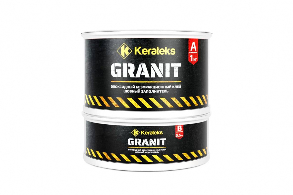 Клей эпоксидный Kerateks Granit A+B безфракционный, 1.5 кг Клей эпоксидный Kerateks Granit A+B безфракционный, 1.5 кг