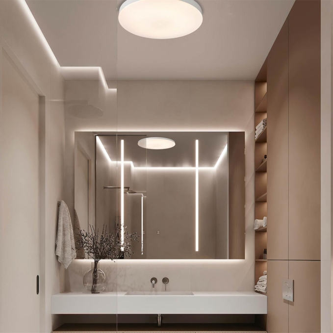 Светильник LED 50Вт 3000/4000/6500K D500 IP54 CCT GAMMA MITRA LED SN 545 СОНЕКС 7759/50L, фото в интерьере 1 Светильник LED 50Вт 3000/4000/6500K D500 IP54 CCT GAMMA MITRA LED SN 545 СОНЕКС 7759/50L, фото в интерьере 1