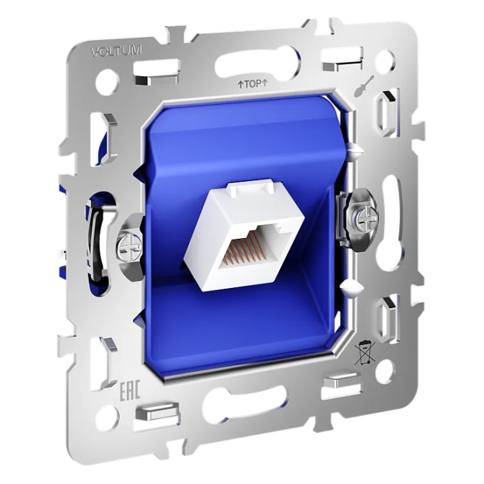 Механизм розетки компьютерной RJ45 кат.6, S70, Voltum, VLS0601M