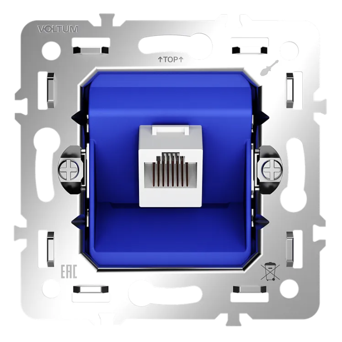 Механизм розетки компьютерной RJ45 кат.6, S70, Voltum, VLS0601M