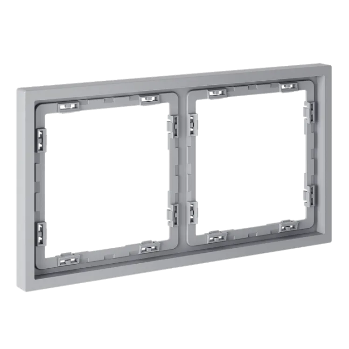 Рамка пластиковая VOLTUM S70 на 2 поста, (серый), Voltum, VLS100216 Рамка пластиковая VOLTUM S70 на 2 поста, (серый), Voltum, VLS100216