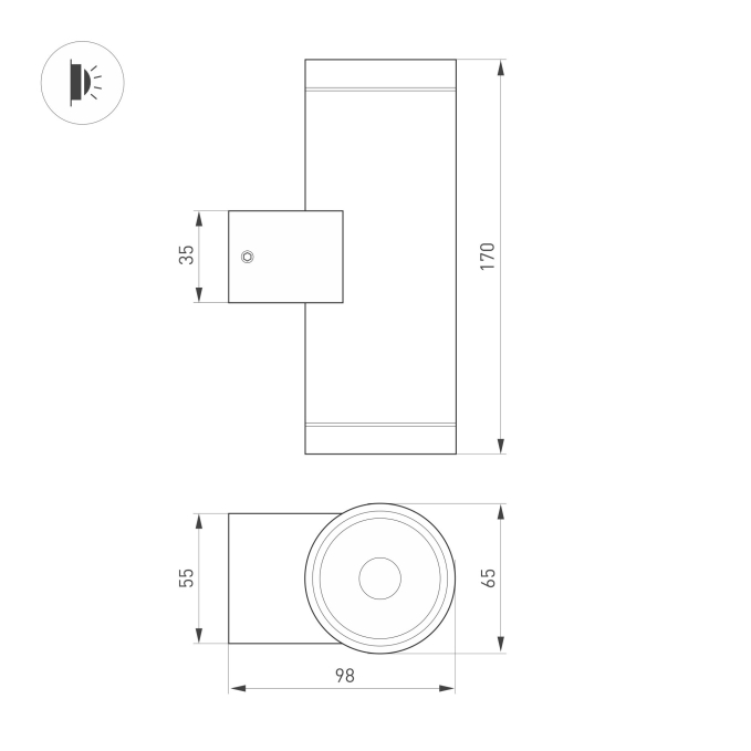 Светильник LGD-RAY-WALL-TWIN-R65-2x9W Day4000 (GR, 23 deg, 230V), Arlight, 044850, изображение 2 Светильник LGD-RAY-WALL-TWIN-R65-2x9W Day4000 (GR, 23 deg, 230V), Arlight, 044850, изображение 2