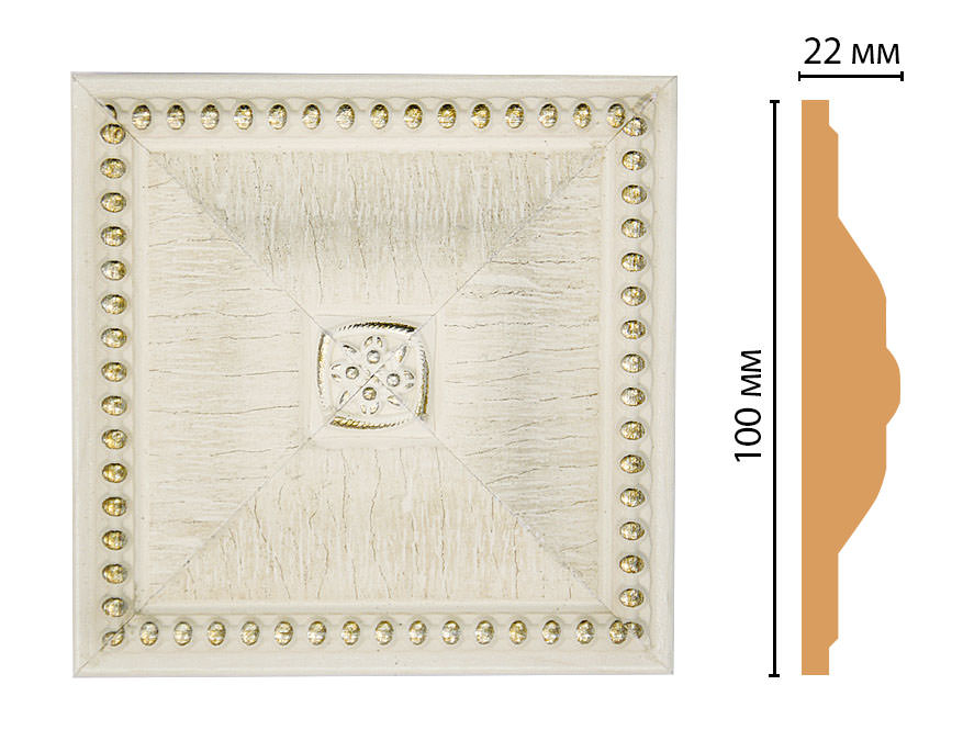 Вставка цветная Decomaster D209-6, 100x100x22 мм Вставка цветная Decomaster D209-6, 100x100x22 мм