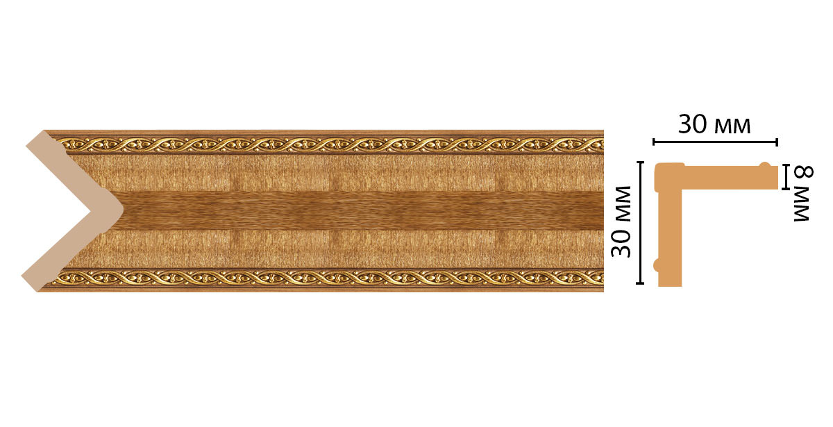 Угол Decomaster 116-4 ДМ, 30x30x2400 мм Угол Decomaster 116-4 ДМ, 30x30x2400 мм