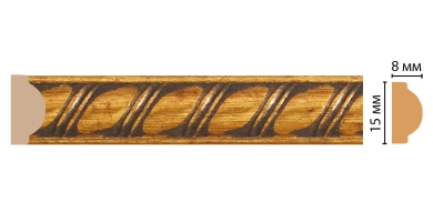 Молдинг Decomaster 130D-176 ДМ, 15x8x2400 мм