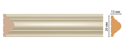 Молдинг Decomaster D001-61, 26x13x2400 мм Молдинг Decomaster D001-61, 26x13x2400 мм