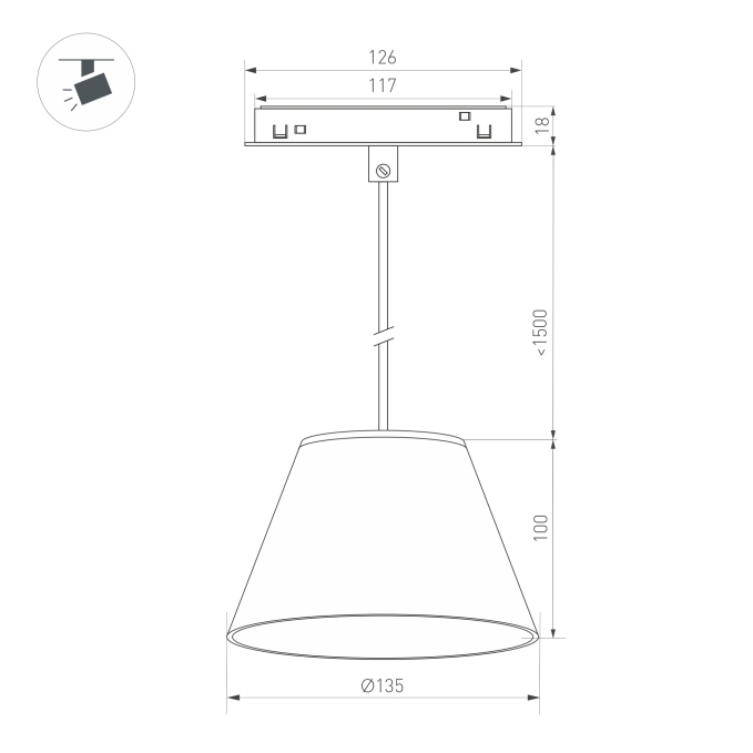 Светильник MAG-ORIENT-OLLAS-HANG-5W Day4000 (BK-GR, 80 deg, 48V), Arlight, 036386, изображение 4 Светильник MAG-ORIENT-OLLAS-HANG-5W Day4000 (BK-GR, 80 deg, 48V), Arlight, 036386, изображение 4