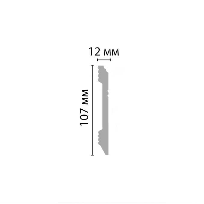 Плинтус напольный Decomaster D105ДМ, 107x12x2000 мм
