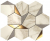 Мозаика Atlas Concorde Marvel Edge Gold Hex Gris-Calacatta 25.1x29, 9EHG