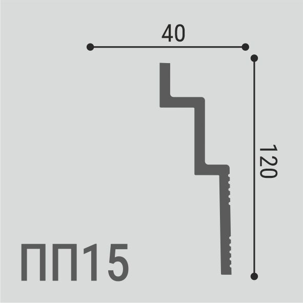 Карниз Де-Багет XPS Polymer ПП 15 120/40 Карниз Де-Багет XPS Polymer ПП 15 120/40