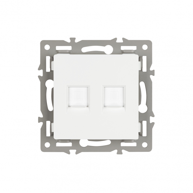 Механизм компьютерной розетки двойной SCT-MPC2-PL-WH (RJ-45, CAT6), Arlight, 045336, изображение 3 Механизм компьютерной розетки двойной SCT-MPC2-PL-WH (RJ-45, CAT6), Arlight, 045336, изображение 3