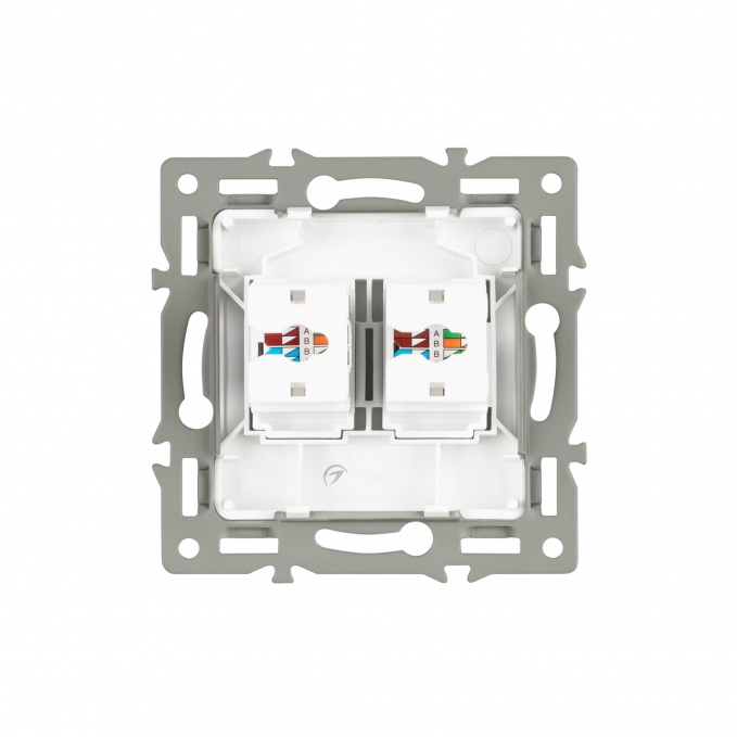 Механизм компьютерной розетки двойной SCT-MPC2-PL-WH (RJ-45, CAT6), Arlight, 045336, изображение 4 Механизм компьютерной розетки двойной SCT-MPC2-PL-WH (RJ-45, CAT6), Arlight, 045336, изображение 4