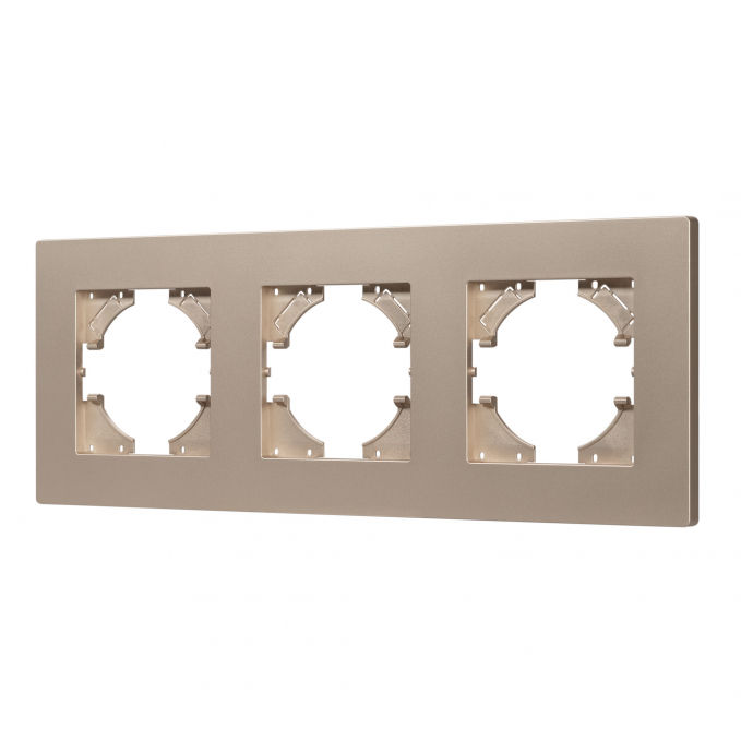 Рамка пластиковая FRM-PERIO-PL-3-GD, Arlight, 049757, изображение 1