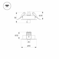 Чаша потолочная встраиваемая SPX-CANOPY-R90-C4 (WH), Arlight, 046006