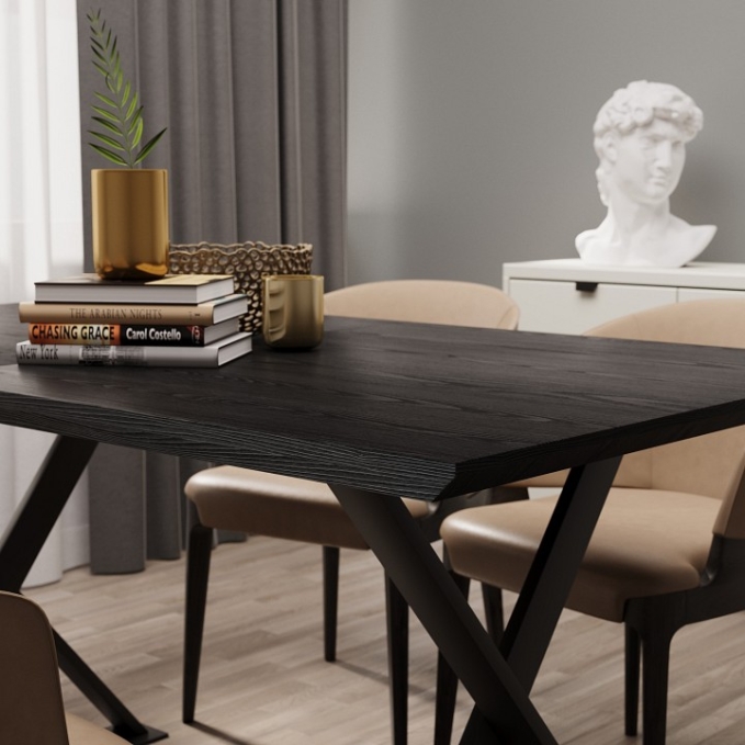 Стол обеденный Enclave Enchantment, Hesby Import, HSBI_DT2307_black