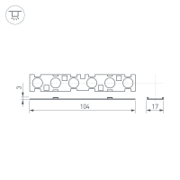 Экран линзованный SL-LINE-W20-55deg-540, Arlight, 041793 Экран линзованный SL-LINE-W20-55deg-540, Arlight, 041793