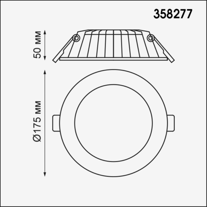 Встраиваемый светильник IP20 LED 4000K 20W 100-240V GESSO SPOT NT19 556 NOVOTECH 358277, схема товара Встраиваемый светильник IP20 LED 4000K 20W 100-240V GESSO SPOT NT19 556 NOVOTECH 358277, схема товара
