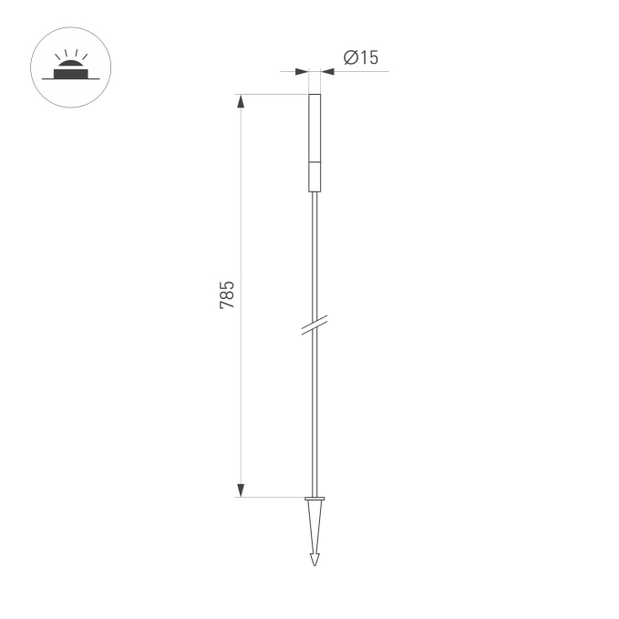 Светильник KT-CATALI-BOLL-H785-0.5W Warm3000 (BK, 160 deg, 24V), Arlight, 050682, изображение 2 Светильник KT-CATALI-BOLL-H785-0.5W Warm3000 (BK, 160 deg, 24V), Arlight, 050682, изображение 2