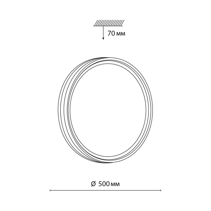 Светильник LED 72Вт 3000-6300K D500 IP43 пульт ДУ TROSTO PALE SN 176 СОНЕКС 7604/EL, схема товара Светильник LED 72Вт 3000-6300K D500 IP43 пульт ДУ TROSTO PALE SN 176 СОНЕКС 7604/EL, схема товара