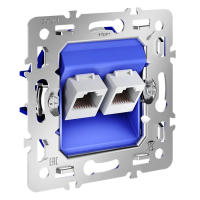 Механизм розетки компьютерной двойной RJ45+RJ45 кат.6, S70, Voltum, VLS0602M Механизм розетки компьютерной двойной RJ45+RJ45 кат.6, S70, Voltum, VLS0602M