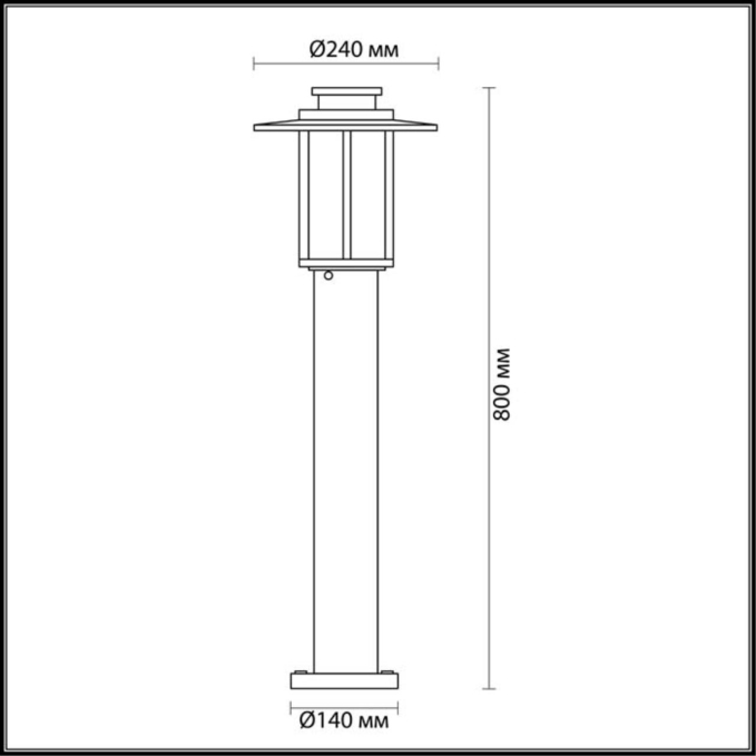 Уличный светильник, 80см IP54 E27 18W 220V MITO NATURE ODL18 697 ODEON LIGHT 4047/1F, схема товара Уличный светильник, 80см IP54 E27 18W 220V MITO NATURE ODL18 697 ODEON LIGHT 4047/1F, схема товара