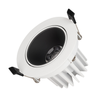 Светильник MS-FORECAST-BUILT-TURN-R102-12W Day4000 (WH-BK, 32 deg, 230V), Arlight, 033659(1)