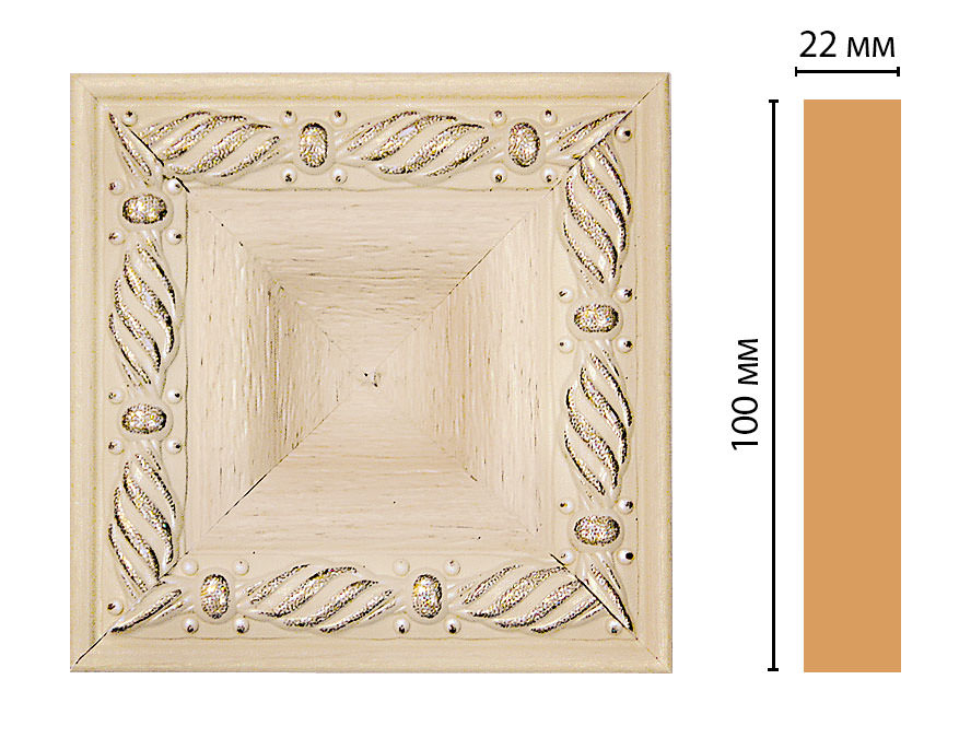 Вставка цветная Decomaster D207-13, 100x100x22 мм Вставка цветная Decomaster D207-13, 100x100x22 мм