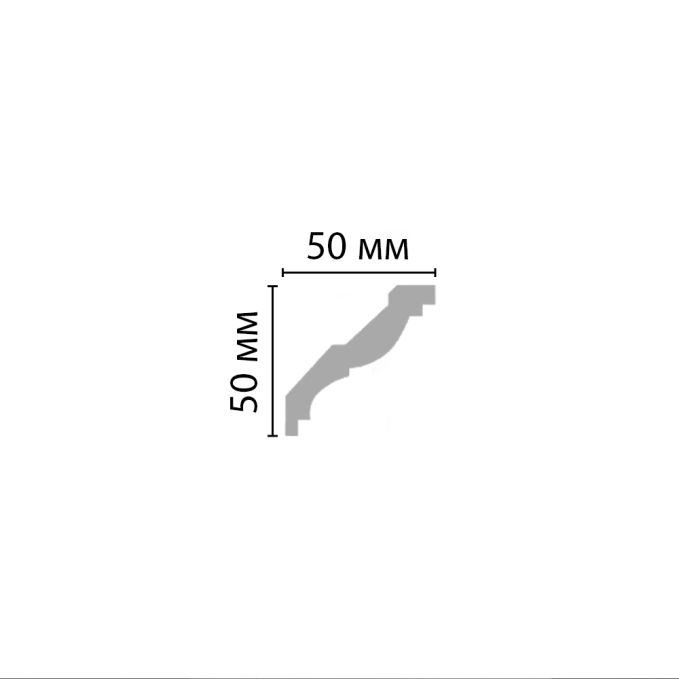 Карниз, плинтус потолочный гладкий Decomaster 96117F гибкий, 50x50x2400 мм Карниз, плинтус потолочный гладкий Decomaster 96117F гибкий, 50x50x2400 мм