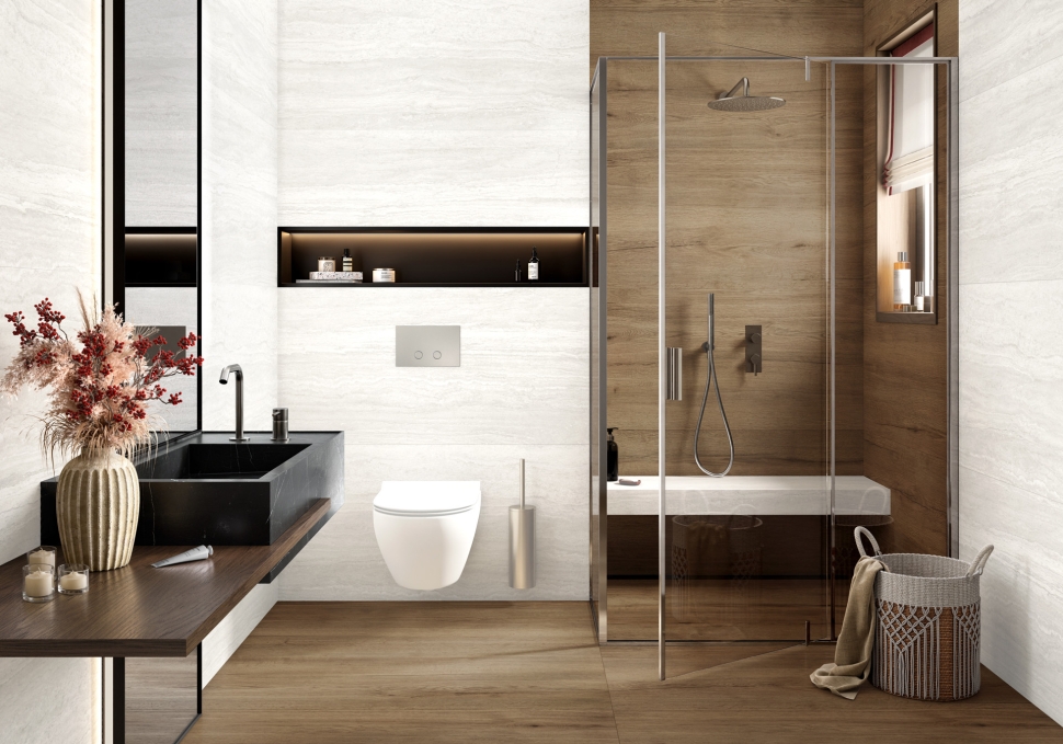 Керамогранит LCM Travertine World Ivory 60x120, 60120TVW01M