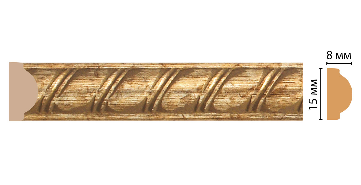 Молдинг с рисунком Decomaster 130D-179 ДМ, 15x8x2400 мм