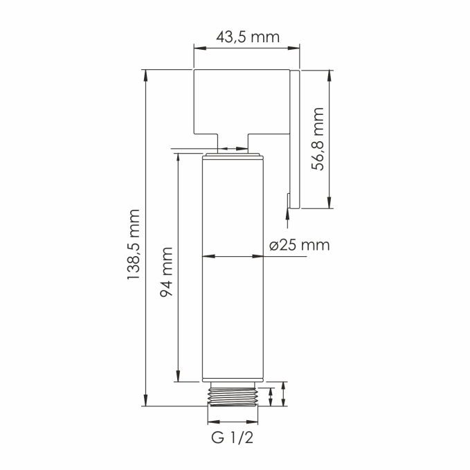 Гигиенический душ WasserKRAFT A7751.290.292.335 Гигиенический душ WasserKRAFT A7751.290.292.335
