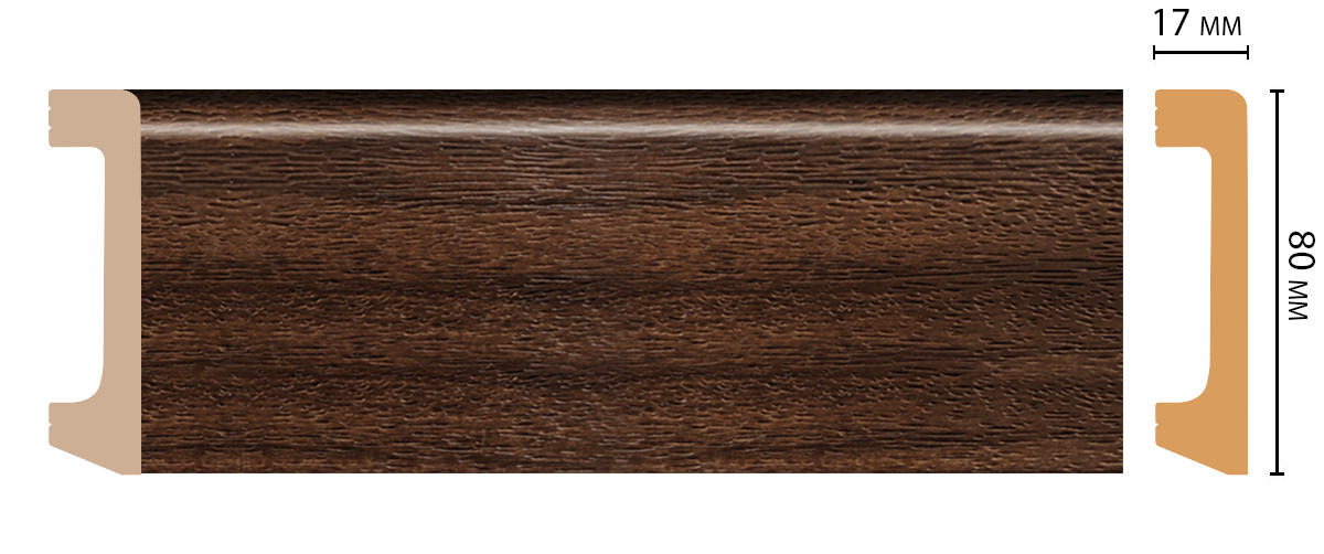 Плинтус Decomaster D235-438/20 ДМ, 80x17x2400 мм