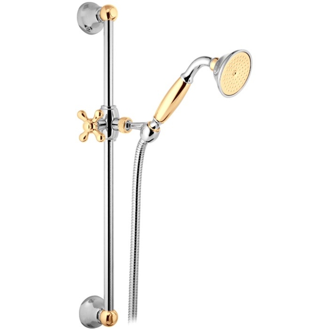 Душевой гарнитур Webert Shower Set AC0384017 хром с золотом глянцевый Душевой гарнитур Webert Shower Set AC0384017 хром с золотом глянцевый