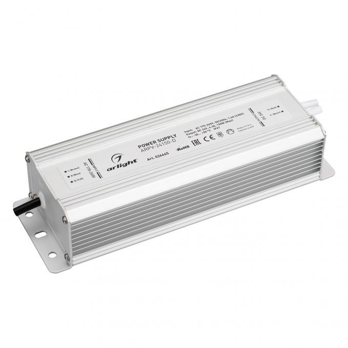 Блок питания ARPV-24150-D (24V, 6.3A, 150W), Arlight, 026665, изображение 1 Блок питания ARPV-24150-D (24V, 6.3A, 150W), Arlight, 026665, изображение 1