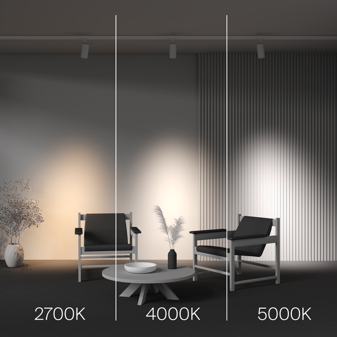 Трековый светильник Фокус / Focus Led Trinity 2700-5000K 40Вт 36°, TR197-3-40WCCT-M-W, изображение 6 Трековый светильник Фокус / Focus Led Trinity 2700-5000K 40Вт 36°, TR197-3-40WCCT-M-W, изображение 6