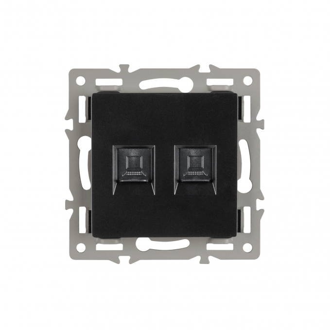 Механизм компьютерной розетки двойной SCT-MPC2-PL-BK (RJ-45, CAT6), Arlight, 045337, изображение 4 Механизм компьютерной розетки двойной SCT-MPC2-PL-BK (RJ-45, CAT6), Arlight, 045337, изображение 4