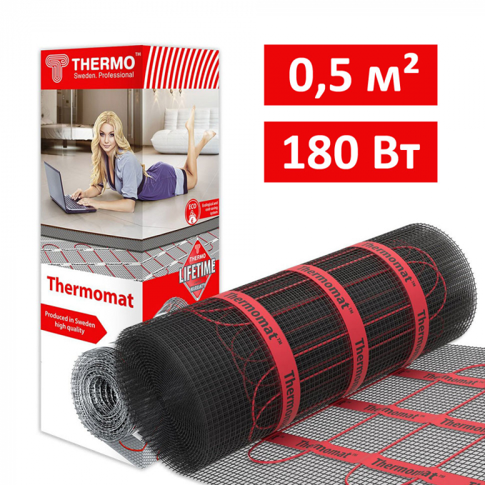 Теплый пол Thermo Thermomat TVK-180 - 0,5 м.кв.