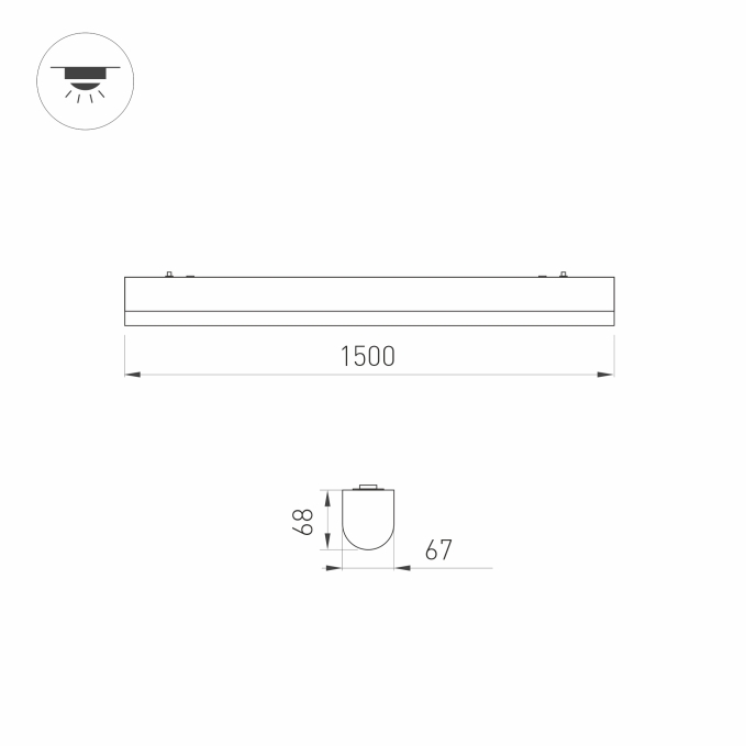 Светильник ALT-LARGO-1500-40W Day4000 (WH, 120 deg, 230V), Arlight, 033055