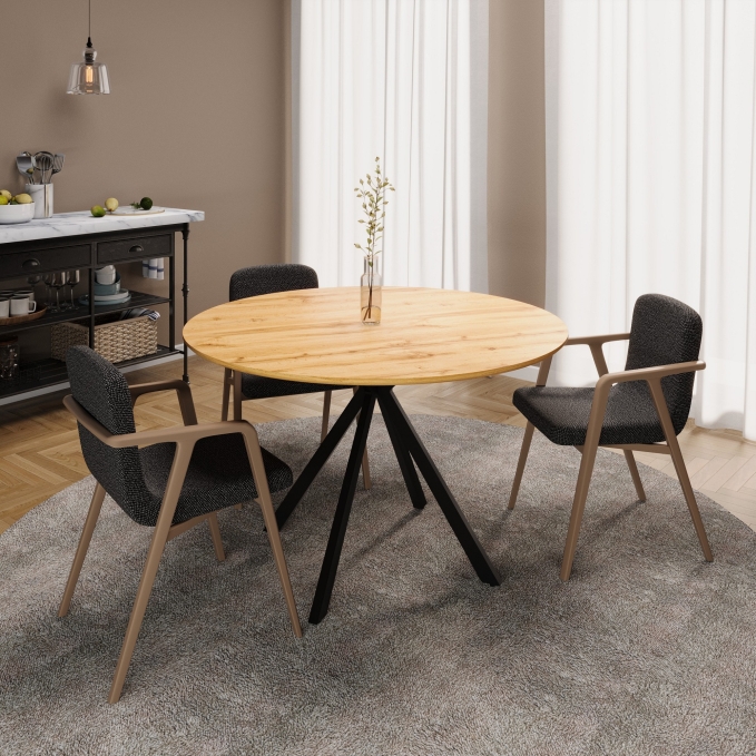 Стол обеденный Luminary Fusion, Hesby Import, HSBI_DT2313_wooden