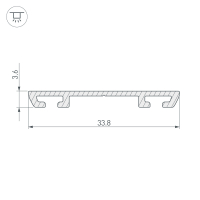 Профиль-держатель PHS-A-BASE-H3.6-2000 ANOD, Arlight, 019862 Профиль-держатель PHS-A-BASE-H3.6-2000 ANOD, Arlight, 019862