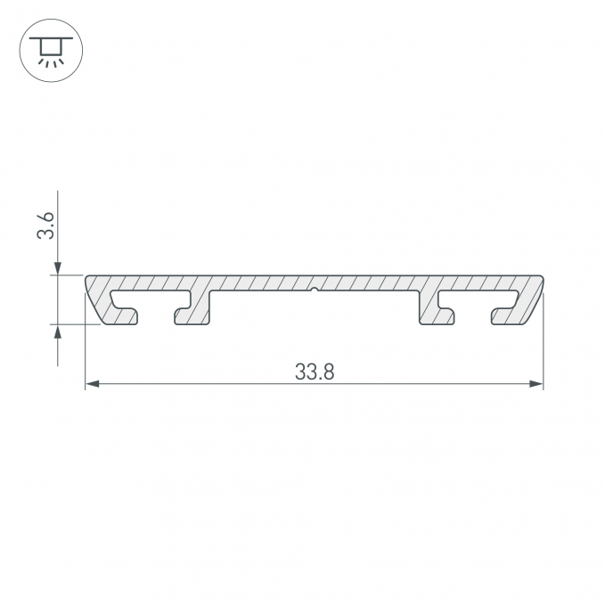 Профиль-держатель PHS-A-BASE-H3.6-2000 ANOD, Arlight, 019862, изображение 4 Профиль-держатель PHS-A-BASE-H3.6-2000 ANOD, Arlight, 019862, изображение 4